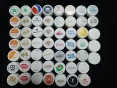 ペットボトルキャップ　白色　ミックス５４個　⑤　レア品