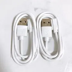 ⭐️ スマートウォッチ充電ケーブル マグネット充電コード ホワイト 2本