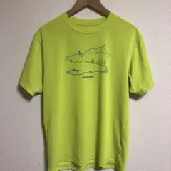 美品　mont-bell ライムグリーン Tシャツ L