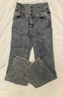 GORGIE ハイウエスト スキニーフレアデニム