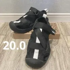 MADFOOT！キッズ スポーツサンダル スニーカーサンダル 黒/白　20.0