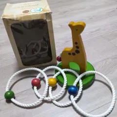 ニチガン 木製 キリン型リング投げおもちゃ