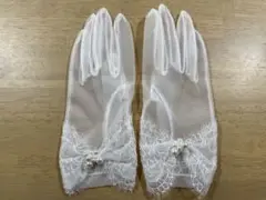 結婚式 ショート丈グローブ レース アルファブランカ
