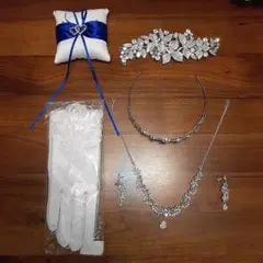 ウェディング 結婚式 リングピロー ネックレス イヤリング アクセサリー 手袋