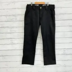オシュコシュ ボトムス ブラックパンツ ストレート 無地 綿混 カジュアル 黒