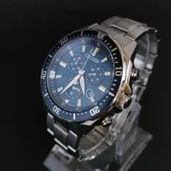 美品　CITIZEN　シチズン　H500　エコドライブ　メンズ　ブルー　メンズ