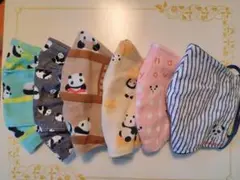 パンダ柄ハンドメイドマスク6枚セット　大人用