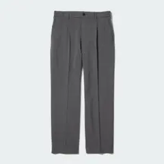 【美品】UNIQLO ユニクロ タックワイドパンツ メンズ L グレー grey
