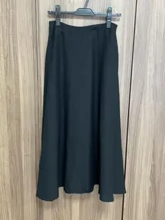 リネン混　フレアロングスカート