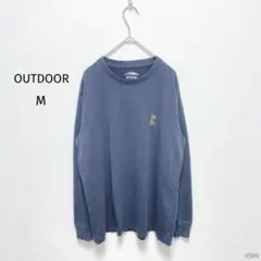 アウトドア|メンズ 長袖カットソー【M】バックプリント ロゴ刺繍 ユニセックス