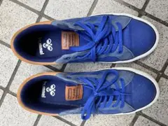 hummel 青 キャンバス スニーカー
