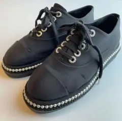 CHANEL スニーカー 黒 23.5
