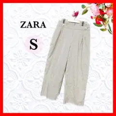 ZARA ワイドパンツ ガウチョパンツ ゆったりパンツ ストライプパンツ