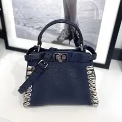 極美品 FENDI フェンディ セレリア ミニピーカブー パイソン