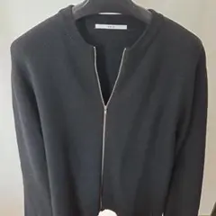 YEVS ノーカラーフルジップジャケット カーディガン ビジカジ