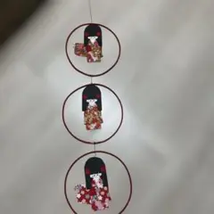 和風人形モビール