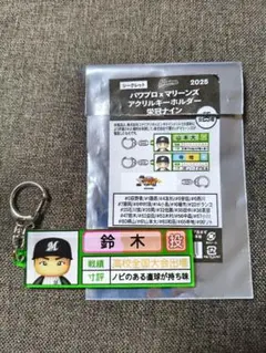 千葉ロッテマリーンズ　パワプロ　コラボ キーホルダー　47 鈴木