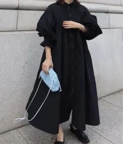 machatt リボンバックティアードワンピース