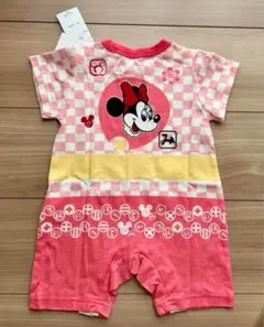 【新品】ディズニー ミニー お祭り ロンパース 甚平 花火 ピンク 80㎝