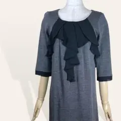❤️極美品 クイーンズコート バイカラープルオーバーチュニックミニワンピ 2/Ｍ