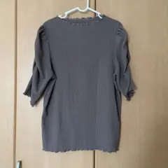 mysa クローゼット　田中里奈コラボ　ギャザーショルダーTシャツ