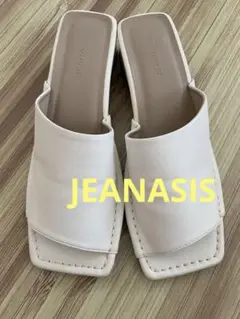 美品！！JEANASIS ホワイト スライドサンダル　Lサイズ