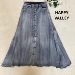 HAPPY VALLEY ハッピーバレイ 色落ち デニムスカート ボタン