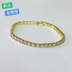 テニスブレスレット CZダイヤモンド ジルコニア ゴールド ユニセックス