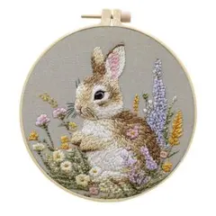 フランス刺繍キット☆ウサギC