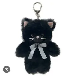 Tino ねこ ぬいぐるみキーホルダー ブラック 黒猫