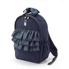 新品petit main トゥシューズ刺しゅうフリルリュック ネイビー¥3190