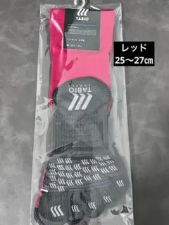TABIO タビオ 5本指ソックス レッド M 25〜27センチ