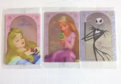 ディズニーウエハース　ラプンツェル　オーロラ姫　ジャック　3枚セット