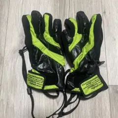 防水スキーグローブ ブラック×グリーン　メンズ