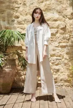 トップス Her lip to Cotton-blendVoile Sheer Shirt HER LIP TO Cotton-brend Voile Sheer Shirt beige | eBay