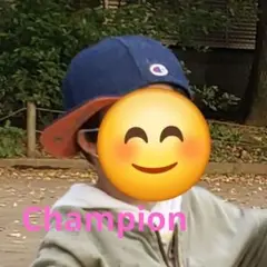 Champion デニム キャップ オレンジ ロゴ チャンピオン ネイビー