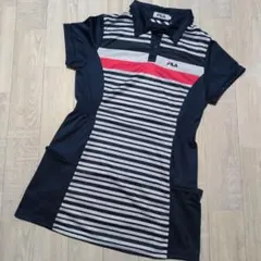 FILA フィラ ワンピース Mサイズ ポロシャツ ボーダー