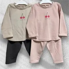 【限定価格】ベビー服パジャマ上下セットさくらんぼ2セット