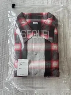 L 新品定価41800円 SEQUEL LINE NEL CHECK SHIRT