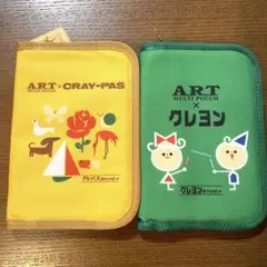 ART MULTI POUCH クレヨン柄 クレパス柄