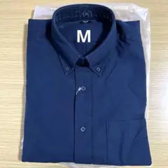 新品 UNIQLO オックスフォードシャツ 長袖 ネイビー M