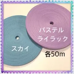 【H045】⭐️スカイ⭐️パステルライラック⭐️訳ありクラフトバンド 各50m