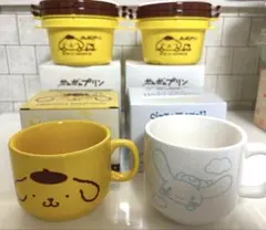 【新品未使用】ポムポムプリン シナモロール マグカップ　タッパーセット