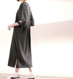 ジャバコラボ サイドスリットロングワンピース