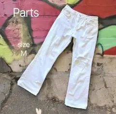 更に値下げ【Parts】　パーツ　ダメージデニム　M ホワイト