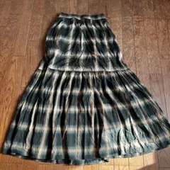 オンブレーチェックティアードスカート