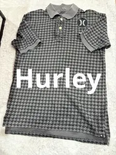 【Hurley】ハーレーグレー 千鳥格子ポロシャツ　サイズM