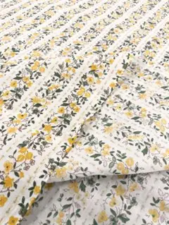 レトロ生地　1.9m×110cm イエロー　ブロード　新品未使用