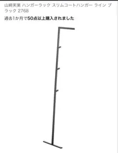 山崎実業スリムコートハンガーライン ブラック 2768