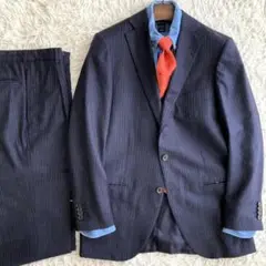【極美品】トゥモローランド×エルメネジルドゼニア　フランネルネイビースーツ　秋冬